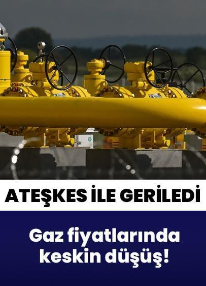 Gaz fiyatlarında keskin düşüş! Avrupa gaz fiyatları ateşkes ile geriledi