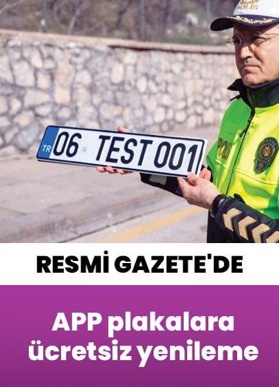 APP plakalara ücretsiz yenileme