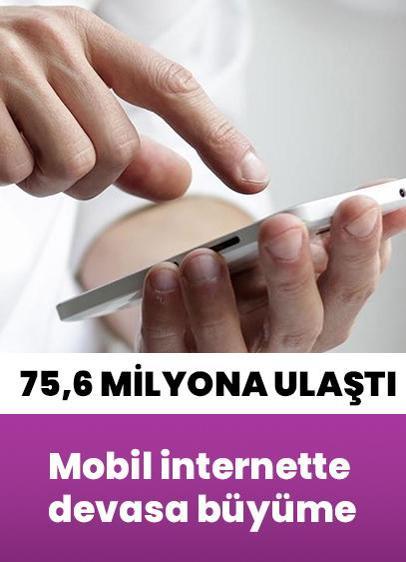 Mobil internette devasa büyüme: Abonelik sayısı 75,6 milyona ulaştı