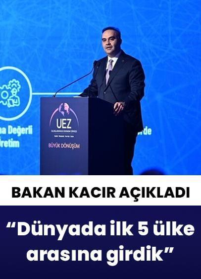 Bakan Kacır: Türk savunma sanayisi dünyada ilk 5 ülke arasına girmiş oldu