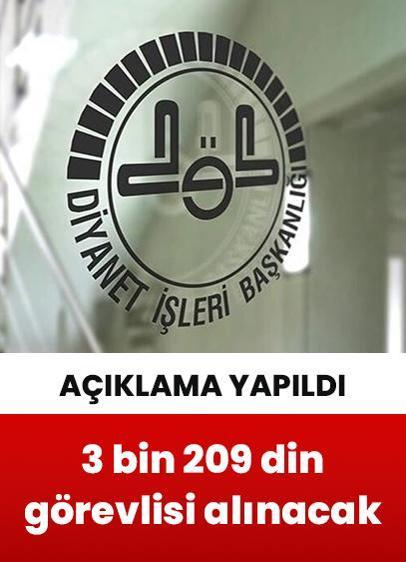 Diyanet İşleri Başkanlığı 3 bin 209 din görevlisi alacak