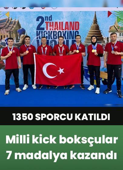 Milli kick boksçular Tayland'da 7 madalya kazandı
