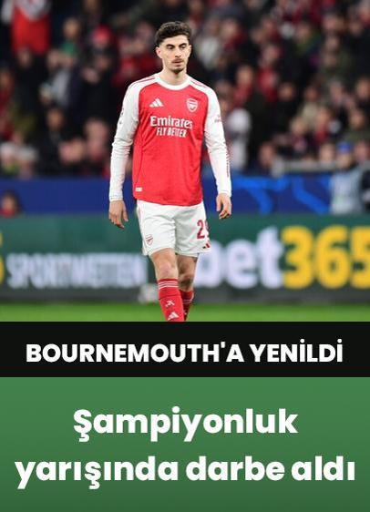 Premier Lig lideri Arsenal şampiyonluk yarışında darbe aldı