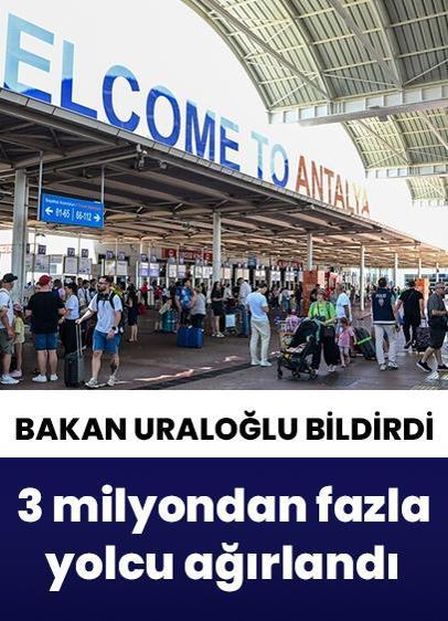 Antalya Havalimanı yılın ilk çeyreğinde 3 milyondan fazla yolcuya hizmet verdi