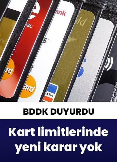 BDDK: Kredi kartı limitlerinde yeni karar yok