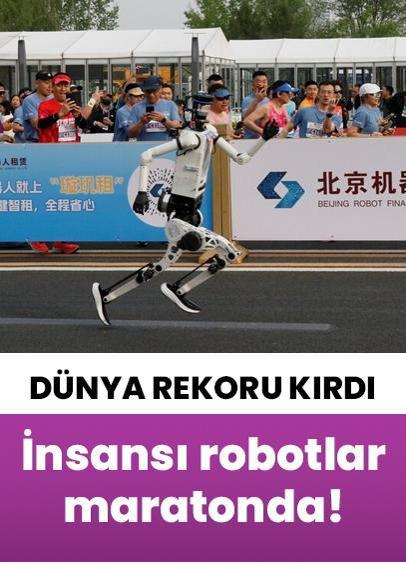 Çin'de insansı robotlar yarı maraton dünya rekorunu kırdı