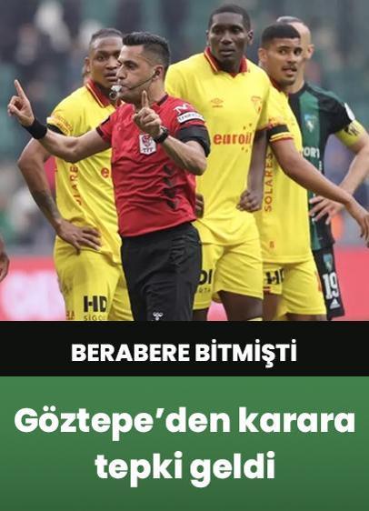 Kocaelispor ile 1-1 berabere kalan Göztepe'den verilen penaltı kararına tepki