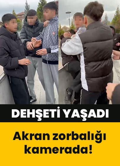 Akran zorbalığı kamerada! Dehşet anları sosyal medyada paylaşıldı