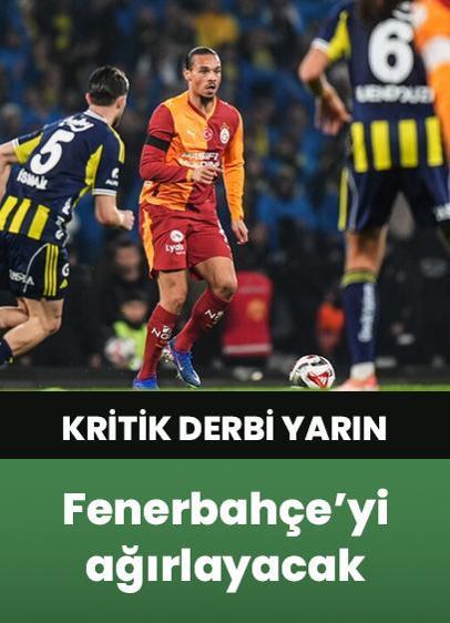 Lider Galatasaray, şampiyonluk yarışındaki kritik derbide yarın Fenerbahçe'yi ağırlayacak