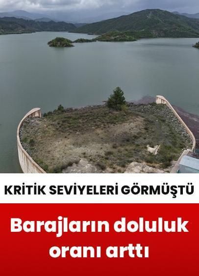 Hatay'da kritik seviyeleri gören barajlardaki doluluk oranı yağışlarla arttı