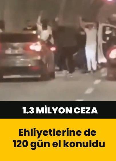 Tünelde kutlamaya 1.3 milyon ceza