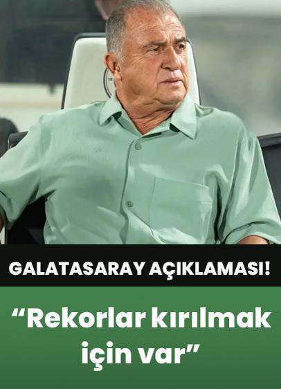 Fatih Terim'den Galatasaray açıklaması! ''Rekorlar kırılmak için var''