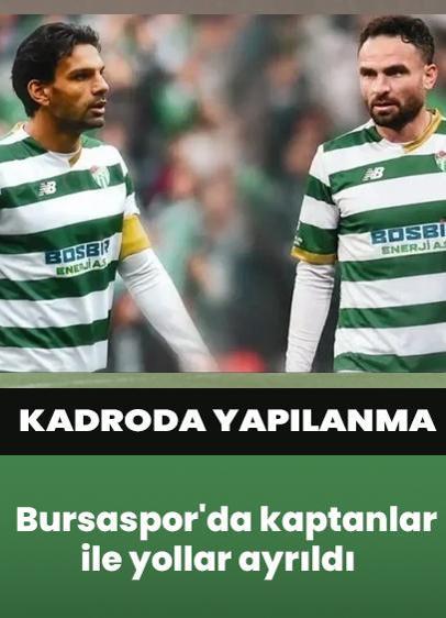 Bursaspor'da kaptanlar ile yollar ayrıldı