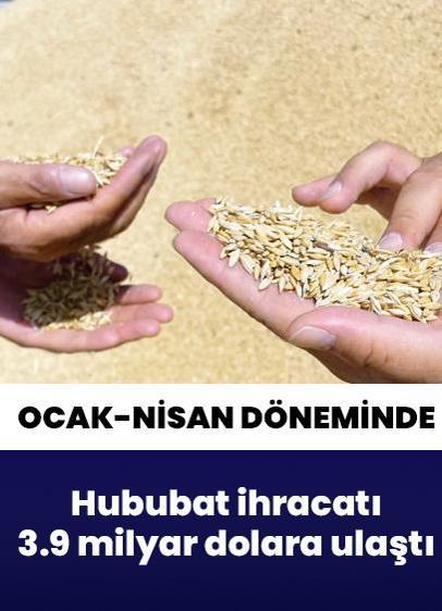 Hububat ihracatı 3.9 milyar dolara ulaştı