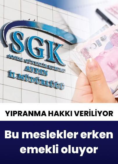 Bu meslektekiler erken emekli oluyor