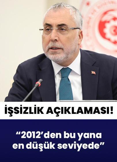 Çalışma ve Sosyal Güvenlik Bakanı Işıkhan'dan işsizlik açıklaması: 2012'den bu yana en düşük seviyede