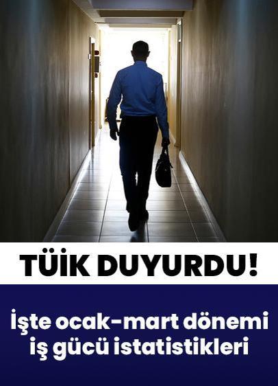 TÜİK, ocak-mart dönemi iş gücü istatistiklerini açıkladı