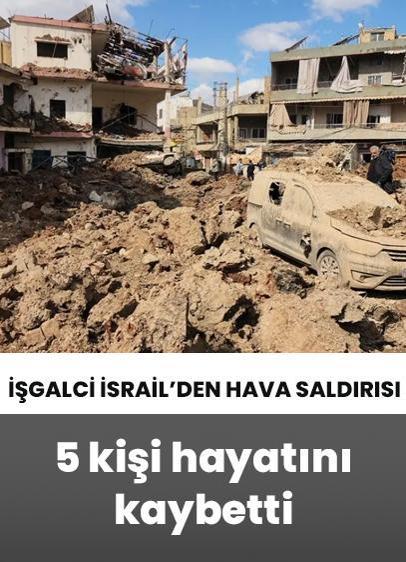 İşgalci İsrail'den Lübnan'a hava saldırısı: 5 can kaybı