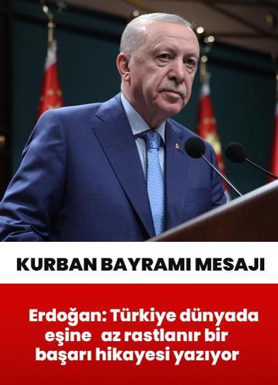 Cumhurbaşkanı Erdoğan'dan Kurban Bayramı mesajı: Terörsüz Türkiye süreciyle yeni dönem parlayacak