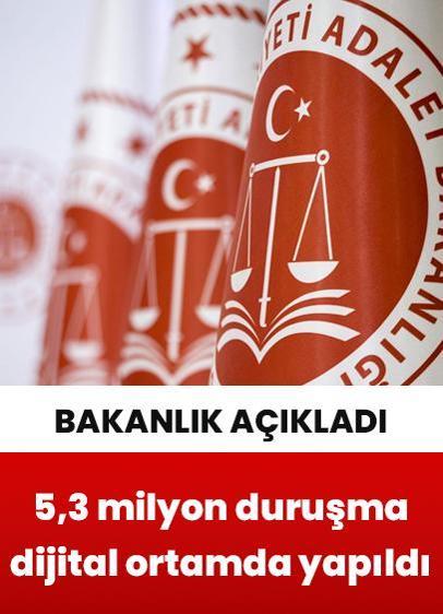 e-Duruşma sistemiyle 5,3 milyonun üzerinde duruşma dijital ortamda yapıldı
