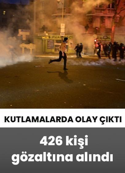 Fransa'da UEFA Şampiyonlar Ligi kutlamalarında çıkan olaylarda 426 kişi gözaltına alındı