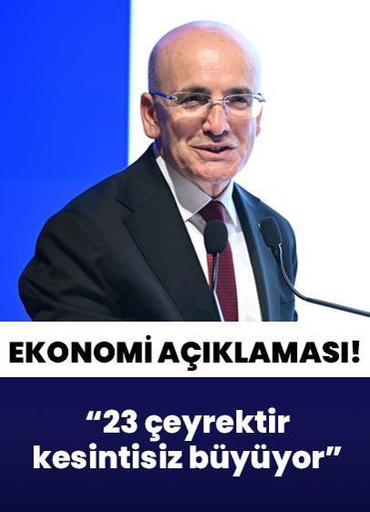 Hazine ve Maliye Bakanı Şimşek: Ekonomimiz 23 çeyrektir kesintisiz büyüyor