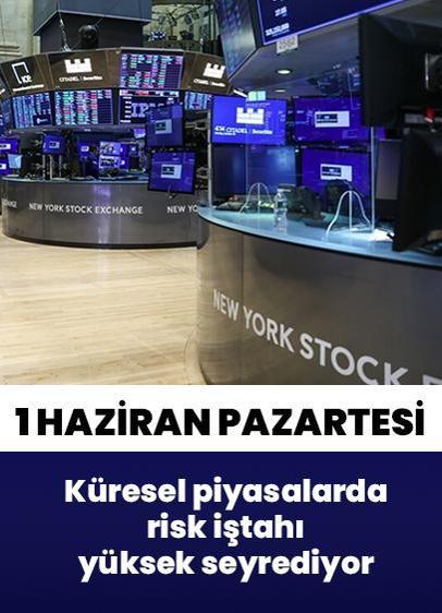 Küresel piyasalarda haftanın ilk işlem gününde risk iştahı yüksek seyrediyor