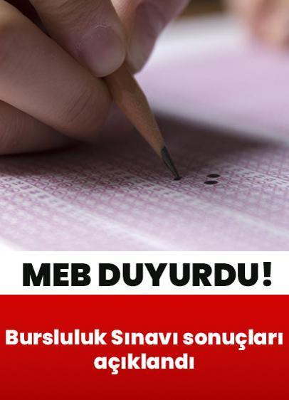 MEB duyurdu! İlköğretim ve Ortaöğretim Kurumları Bursluluk Sınavı sonuçları açıklandı