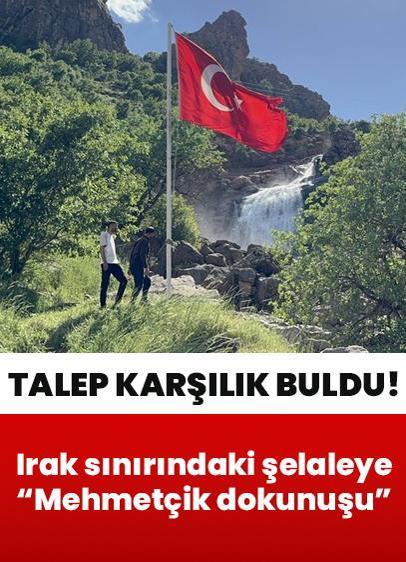 "Askerlerimiz talebimizi geri çevirmedi" Irak sınırındaki şelaleye 'Mehmetçik dokunuşu'