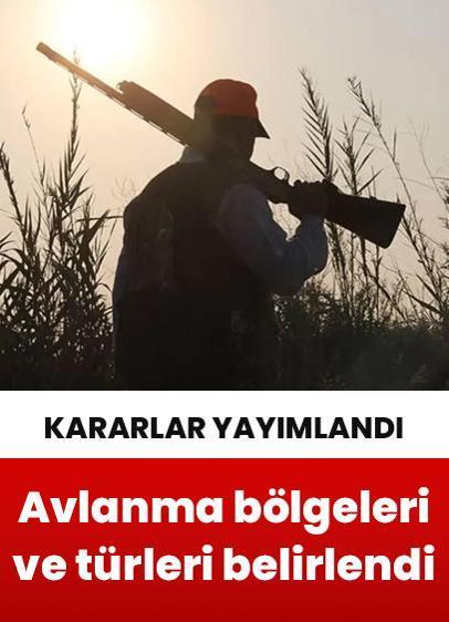 Avlanma bölgeleri ve türleri belirlendi