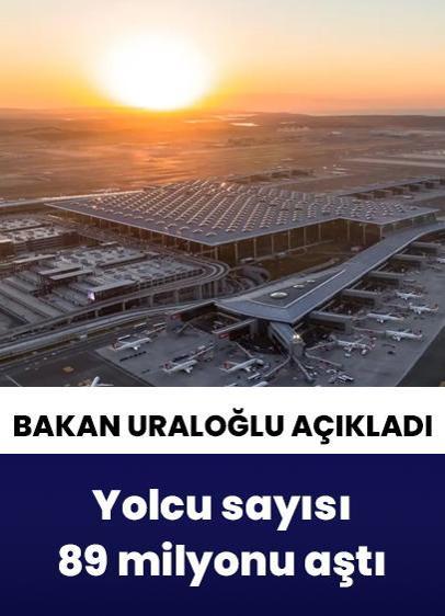 Bakan Uraloğlu açıkladı! Türkiye'de hava yolu yolcu sayısı 5 ayda 89 milyonu aştı