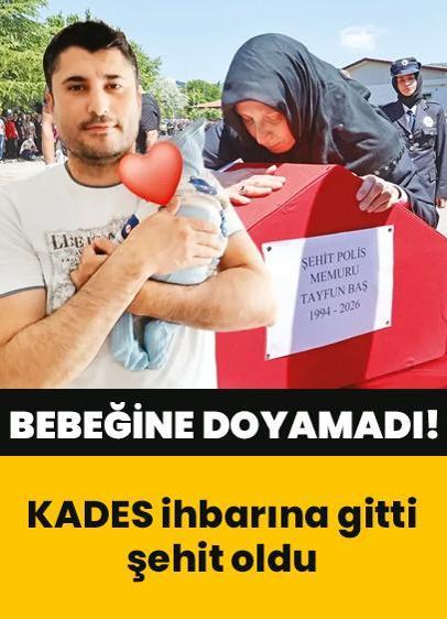 17 günlük bebeğine doyamadı... KADES ihbarına giden polis şehit oldu