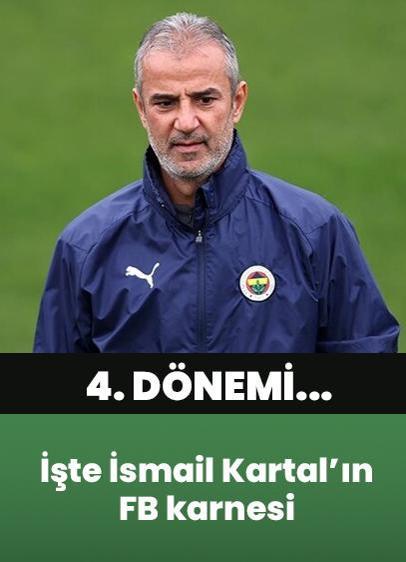 Fenerbahçe'de 4. İsmail Kartal dönemi... İşte İsmail Kartal'ın Fenerbahçe karnesi