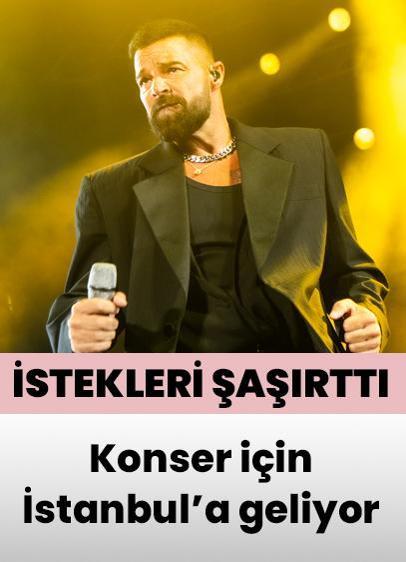 Ricky Martin konser için İstanbul'a geliyor! İstekleri şaşırttı