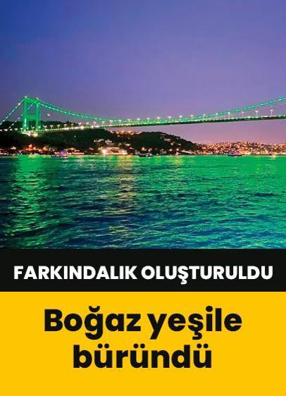 Boğaz Skolyoz için yeşile büründü