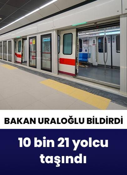 Halkalı-Arnavutköy Metro Hattı bir günde 10 binden fazla yolcuya hizmet verdi
