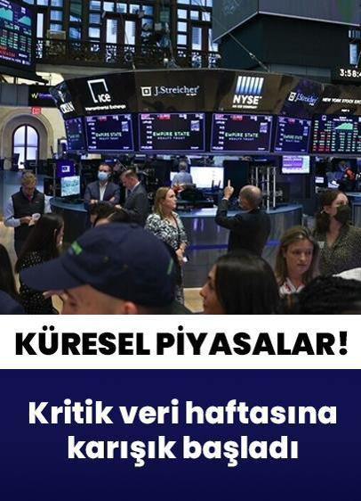 Küresel piyasalarda son durum: Kritik veri haftasına karışık seyirle başladı