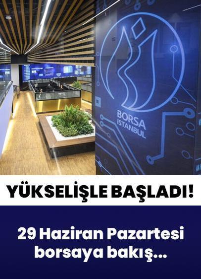 Borsa 29 Haziran Pazartesi gününe 14.321,44 puandan başladı