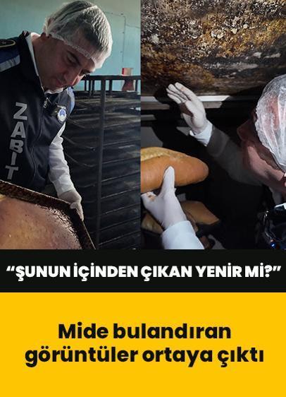 Mide bulandıran görüntüler denetimde ortaya çıktı: Şunun içinden çıkan ekmek, simit yenir mi? Yenmez!
