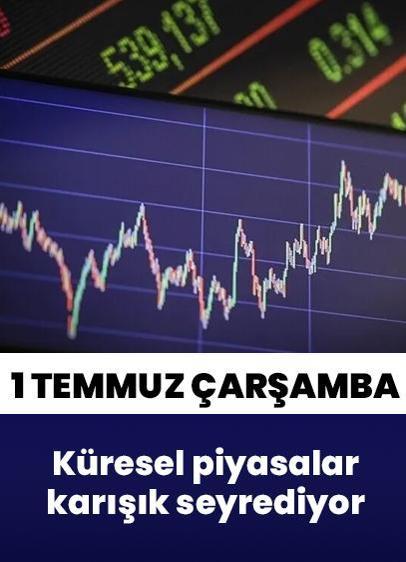 Jeopolitik belirsizlikler fiyatlamalara yansıyor: 1 Temmuz Çarşamba küresel piyasalar karışık seyrediyor