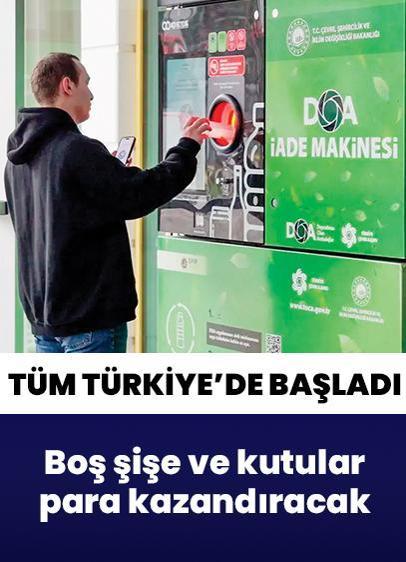 Tüm Türkiye'de başladı: Boş şişe ve kutular para kazandıracak