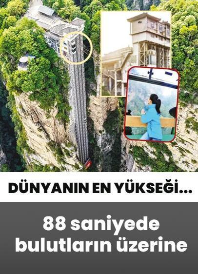 Dünyanın en yükseği... 88 saniyede bulutların üzerine