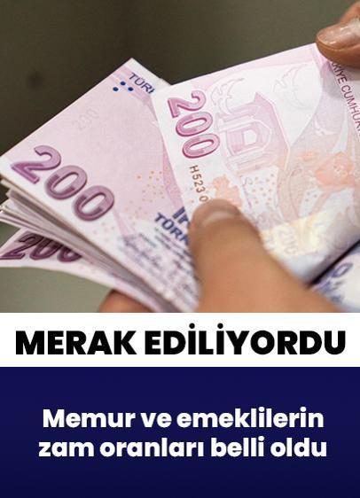 Merak ediliyordu: Memur ve emeklilerin zam oranları belli oldu