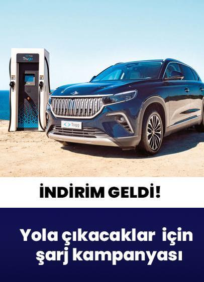 TOGG'dan şarja yaz indirimi geldi