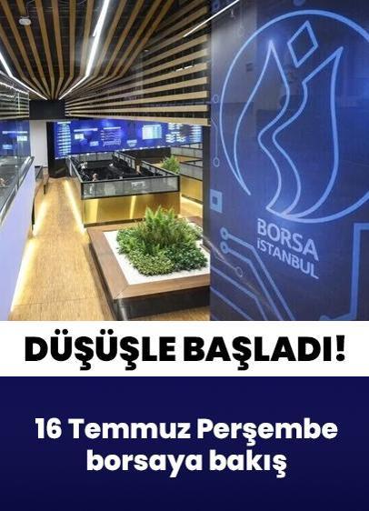 Borsa İstanbul'da BIST 100 endeksi güne düşüşle başladı