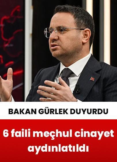 Bakan Gürlek duyurdu: 6 faili meçhul cinayet aydınlatıldı