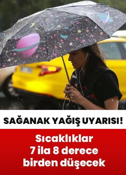 Meteorolojiden İstanbul için sağanak yağış uyarısı! Sıcaklıklar 7 ila 8 derece birden düşecek