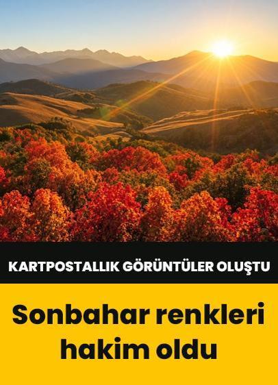 Erzincan'da dağlar sonbahar renklerine büründü