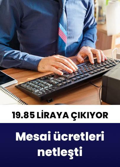 Memurun 2027 mesai ücreti 19.85 liraya çıkıyor