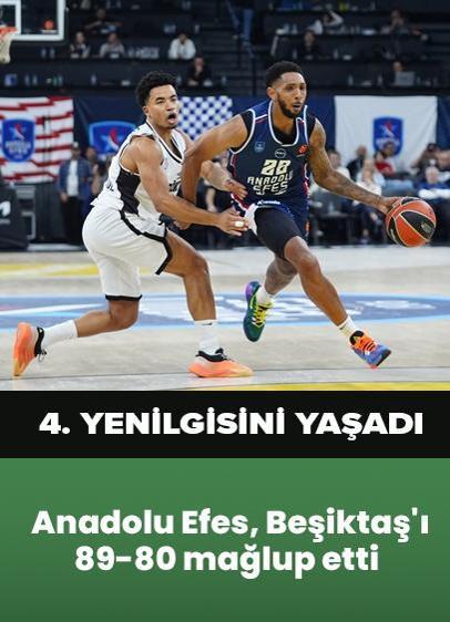 Anadolu Efes, Beşiktaş'ı 89-80 mağlup etti